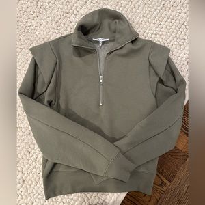 Frame Shoulder Detail Half Zip. Xs. Military.